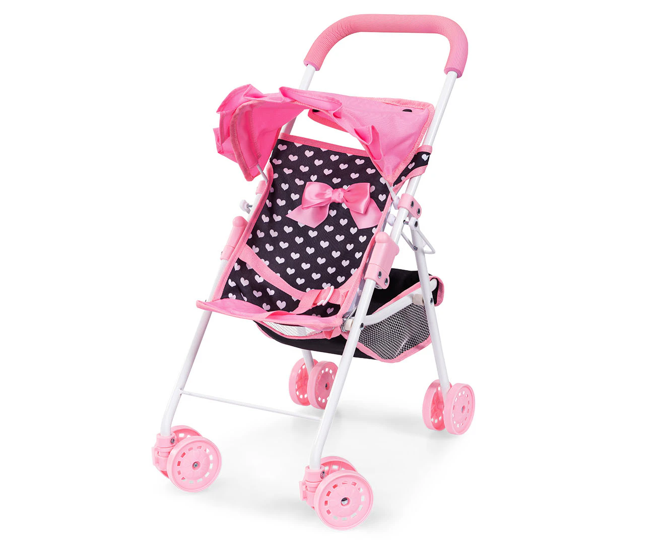 Bayer 51.5cm Doll Buggy Toy - Black/Pink