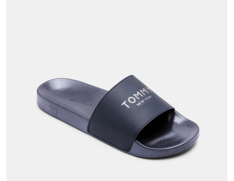 Tommy Hilfiger Women's Glitter Pool Slides - Desert Sky