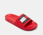 Tommy Hilfiger Men's Essential Flag Pool Slides -  DeepCrimson