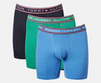 Tommy Hilfiger Men's Cotton Stretch Boxer Briefs 3-Pack - Evergreen/Blue/Midnight Blue