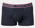 Tommy Hilfiger Men's Cotton Stretch Trunks 3-Pack - Evergreen/Blue/Midnight Blue