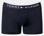 Tommy Hilfiger Men's Smooth Stretch Trunks 3-Pack - Blue Wave/Deep Blue/Midnight Blue