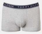 Tommy Hilfiger Men's Cotton Stretch Trunks 3-Pack - Green Tea/Midnight Blue/Grey