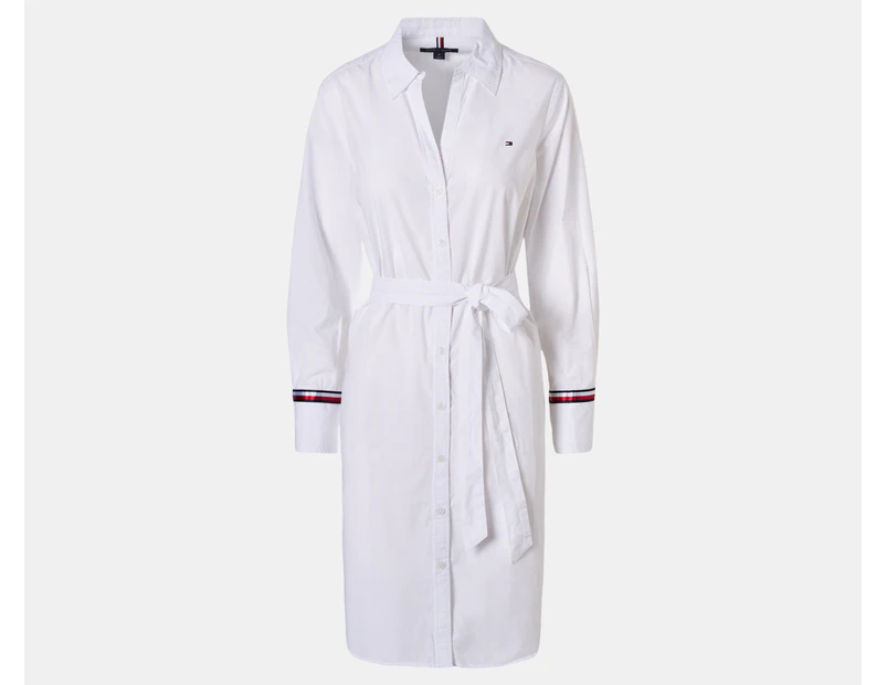 Tommy Hilfiger Women's Pop Monica Knee-Length Shirt Dress - Optic White