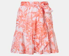 Tommy Hilfiger Women's Voile Printed Knee-Length Skirt - Light Pink/Multi