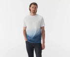 Tommy Hilfiger Men's Dip Dye Tee / T-Shirt / Tshirt - Desert Sky