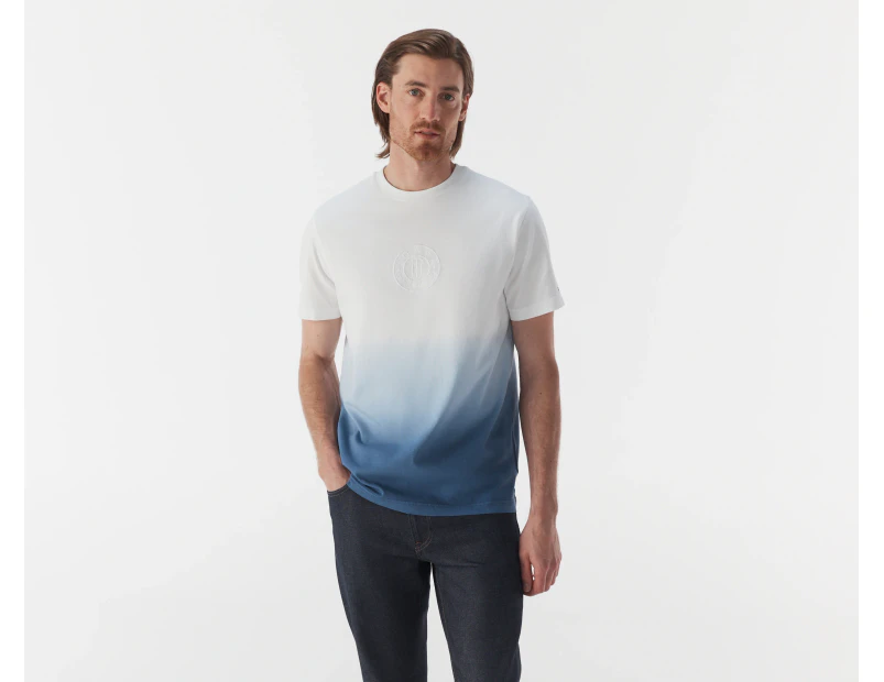 Tommy Hilfiger Men's Dip Dye Tee / T-Shirt / Tshirt - Desert Sky