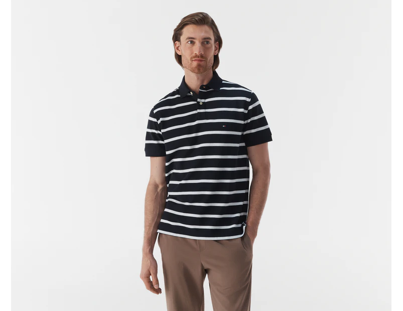 Tommy Hilfiger Men's Refined Stripe Polo Shirt - Desert Sky