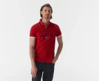 Tommy Hilfiger Men's Bradley Short Sleeve Slim Fit Polo Shirt - Primary Red