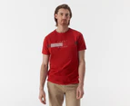 Tommy Hilfiger Men's Chest Stripe Graphic Tee / T-Shirt / Tshirt - Primary Red