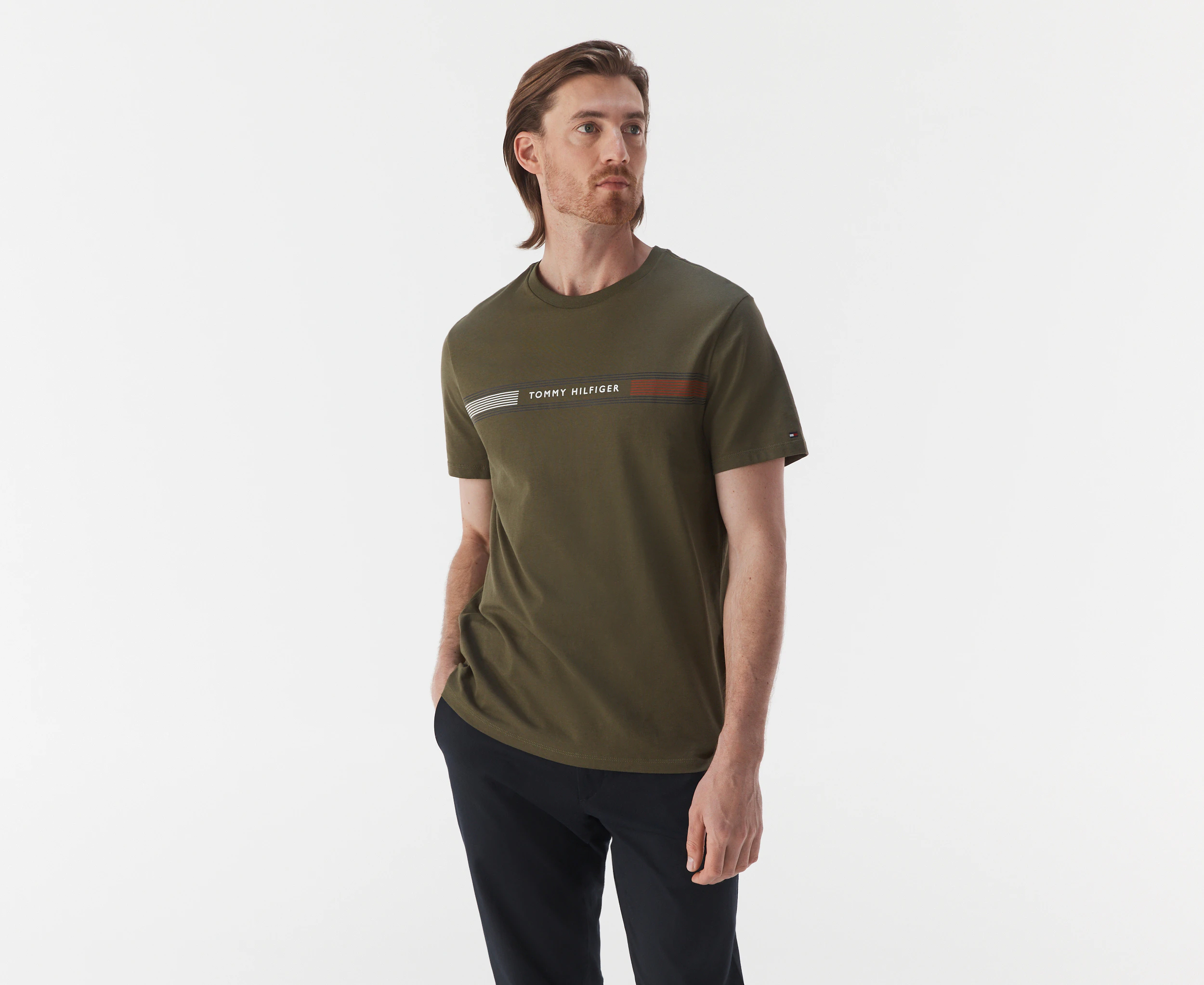 Tommy Hilfiger Men's Paul Tee / T-Shirt / Tshirt - Army Green