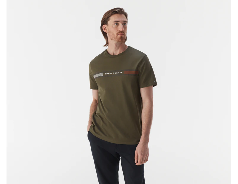 Tommy Hilfiger Men's Paul Tee / T-Shirt / Tshirt - Army Green