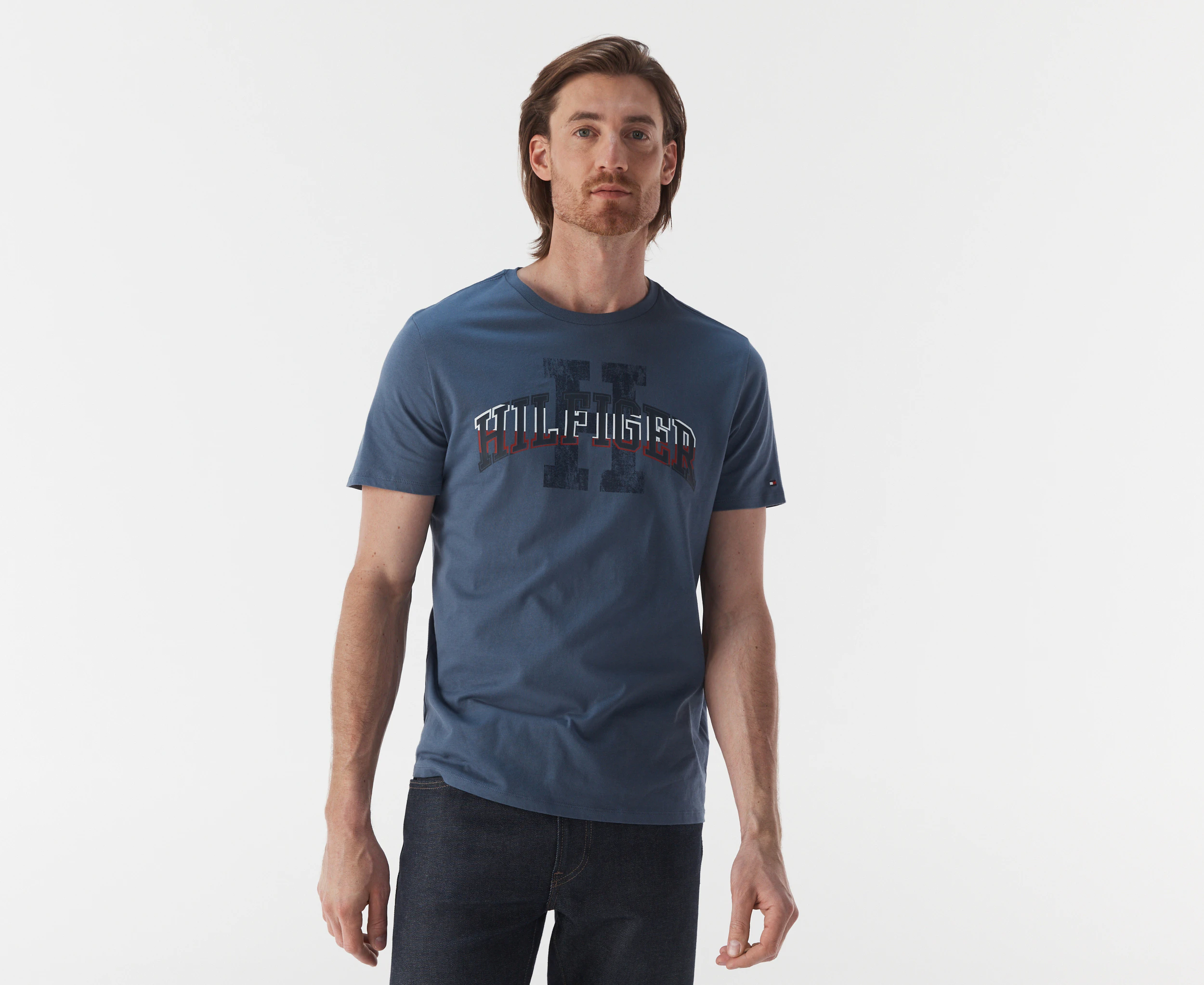 Tommy Hilfiger Men's Frederick Tee / T-Shirt / Tshirt - Bank Blue