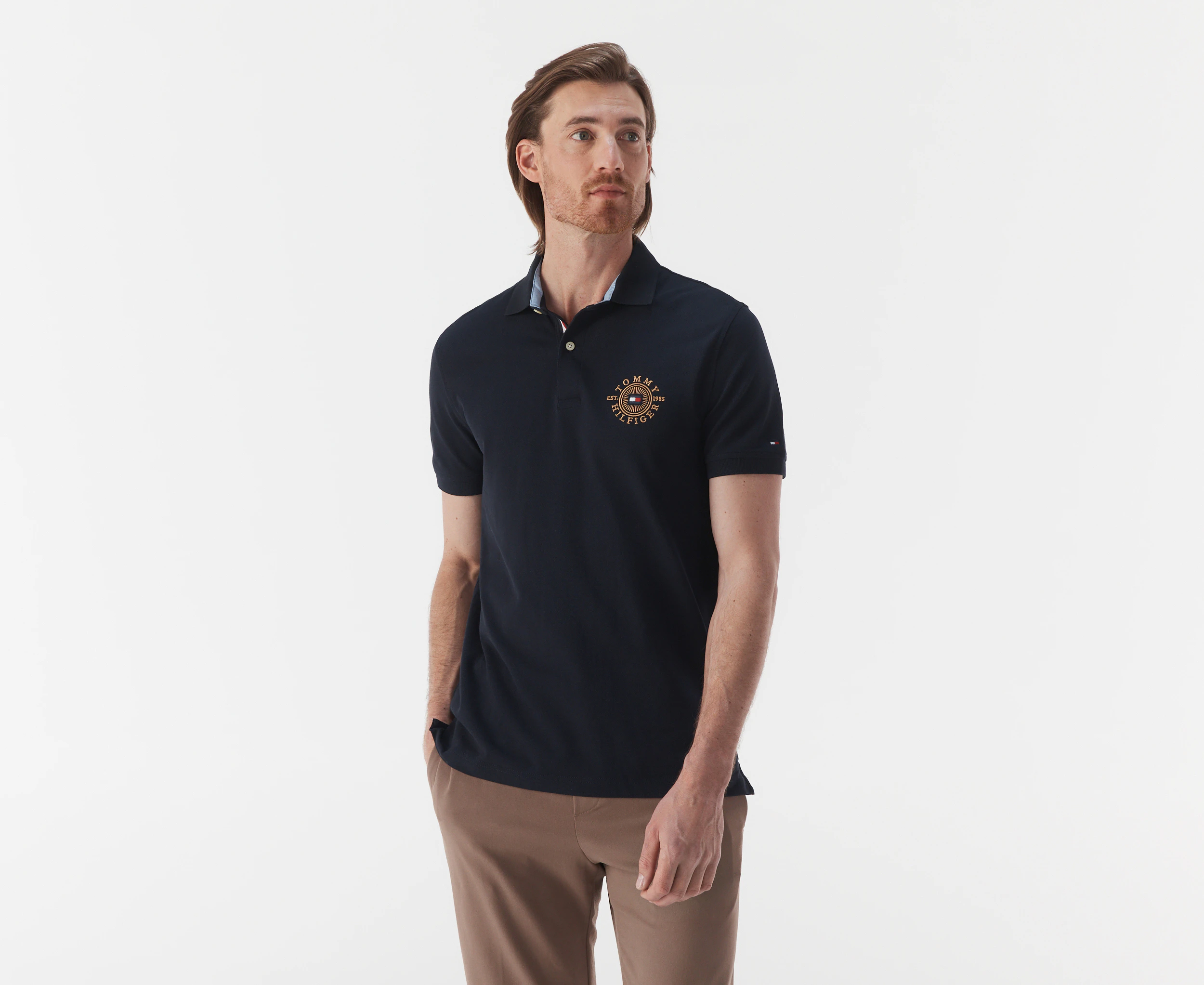 Tommy Hilfiger Men's Trevor Short Sleeve Polo Shirt - Desert Sky