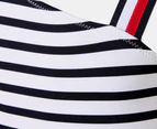 Tommy Hilfiger Youth Girls' Global Stripe One Piece Swimsuit - Breton Stripe/Navy