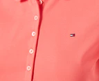 Tommy Hilfiger Women's Slim Fit Short Sleeve Polo Shirt - Coral Blossom