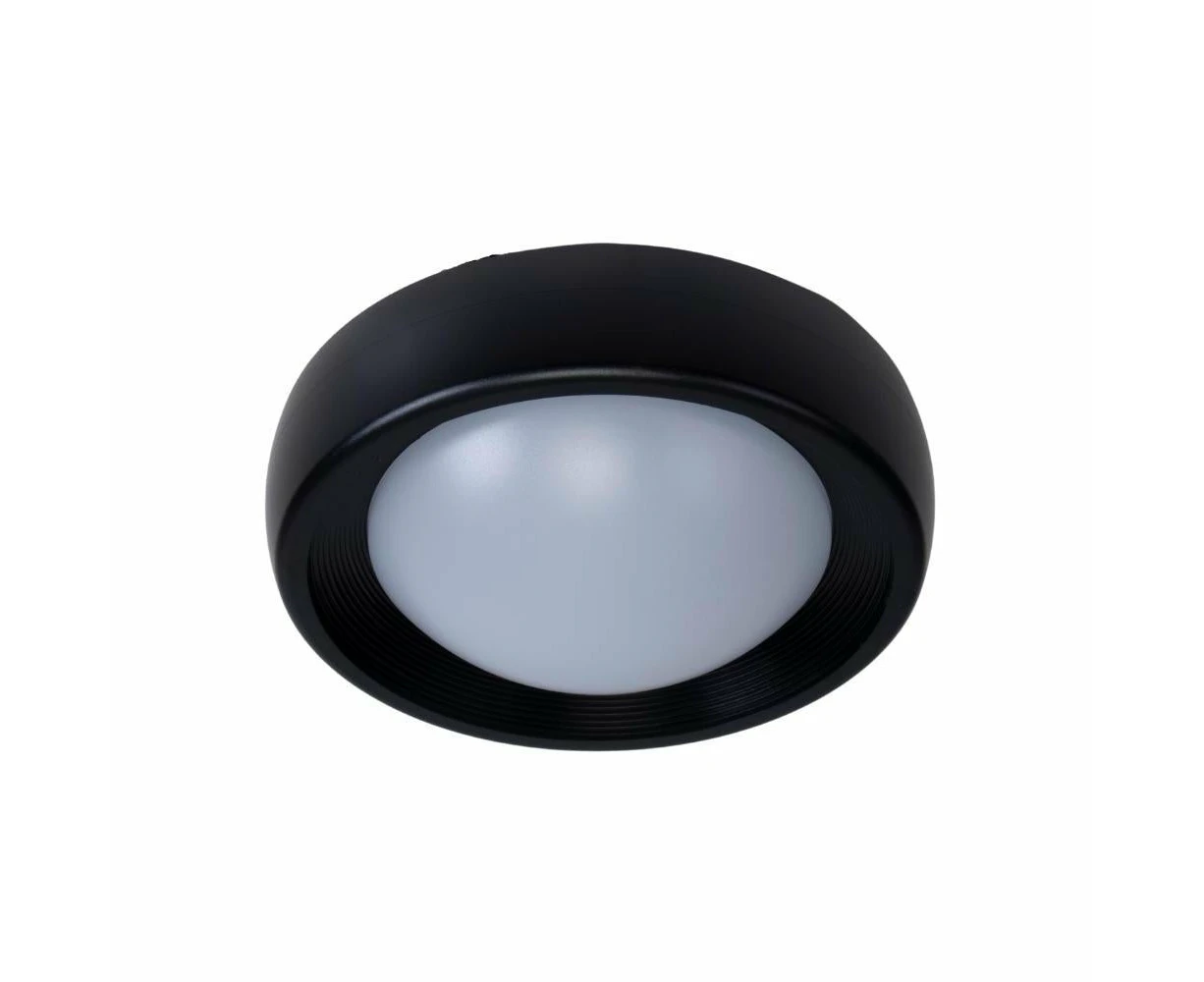 SCI COASTAL - 8W/13W LED 190mm/245mm Exterior LED Bunker Ceiling Light IP65 - 3000K - Black