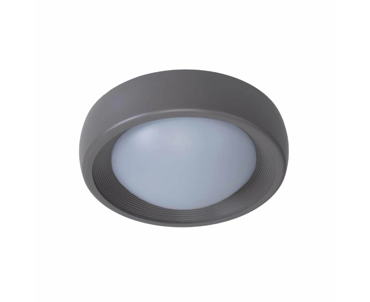 SCI COASTAL - 8W/13W LED 190mm/245mm Exterior LED Bunker Ceiling Light IP65 - 3000K - Silver