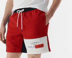 Tommy Hilfiger Men's Colourblock Swim Trunks / Board Shorts - Primary Red