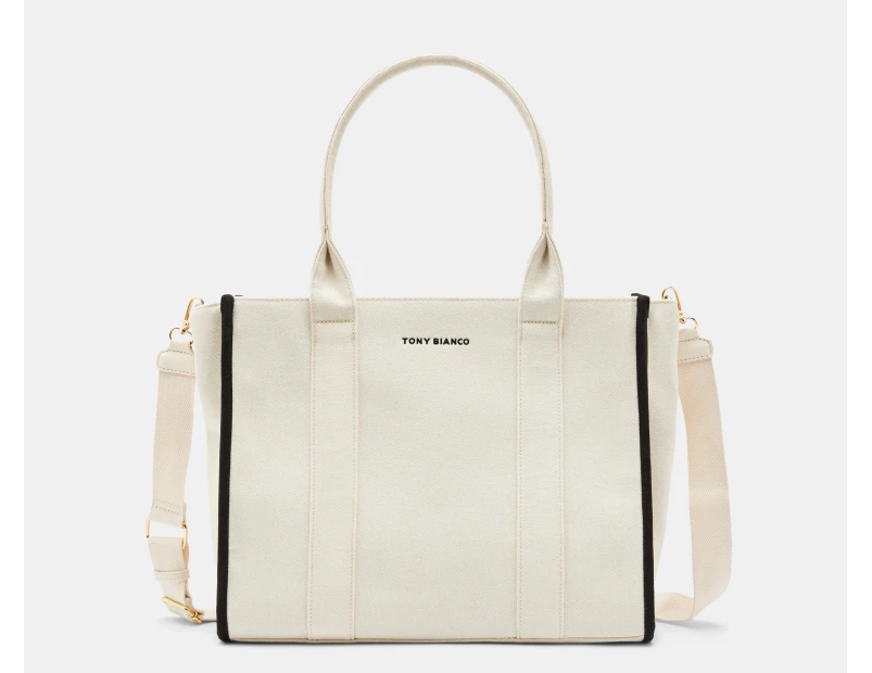 Tony Bianco Lana Oversized Tote Bag - Coconut/Black