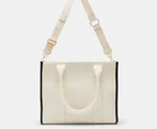 Tony Bianco Lana Oversized Tote Bag - Coconut/Black