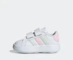 Adidas Toddler Grand Court 2.0 Sneakers - Cloud White/Crystal Jade/Clear Pink