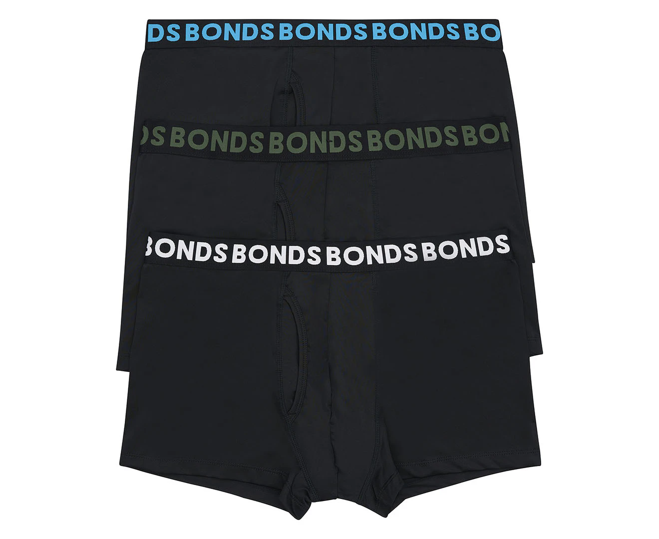 Bonds Men's Everyday Microfibre Trunks 3-Pack - Black