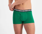 Bonds Men's Everyday Trunks 3-Pack - Green Print/Green/Black