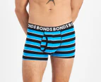 Bonds Men's Everyday Trunks 3-Pack - Blue Stripe/Blue/Black