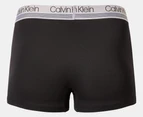 Calvin Klein Men's Variety Waistband Cotton Stretch Trunks 3-Pack - Black