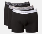 Calvin Klein Men's Variety Waistband Cotton Stretch Boxer Briefs 3-Pack - Black