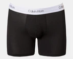 Calvin Klein Men's Variety Waistband Cotton Stretch Boxer Briefs 3-Pack - Black