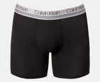 Calvin Klein Men's Variety Waistband Cotton Stretch Boxer Briefs 3-Pack - Black