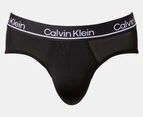 Calvin Klein Men's Microfibre Hip Briefs 4-Pack - Black