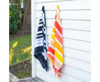 Sheraton Luxury Maison Summer Stripe Velour Beach Towel - Navy