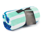 Sheraton Luxury Maison Summer Stripe Velour Beach Towel - Aqua