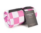 Sheraton Luxury Maison Checkmate Reversible Sand-Free Beach Towel - Pink/Teal