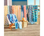 Sheraton Luxury Maison Checkmate Reversible Sand-Free Beach Towel - Lemon/Teal