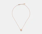 Tommy Hilfiger Branded Stone Pendant Necklace - Rose Gold