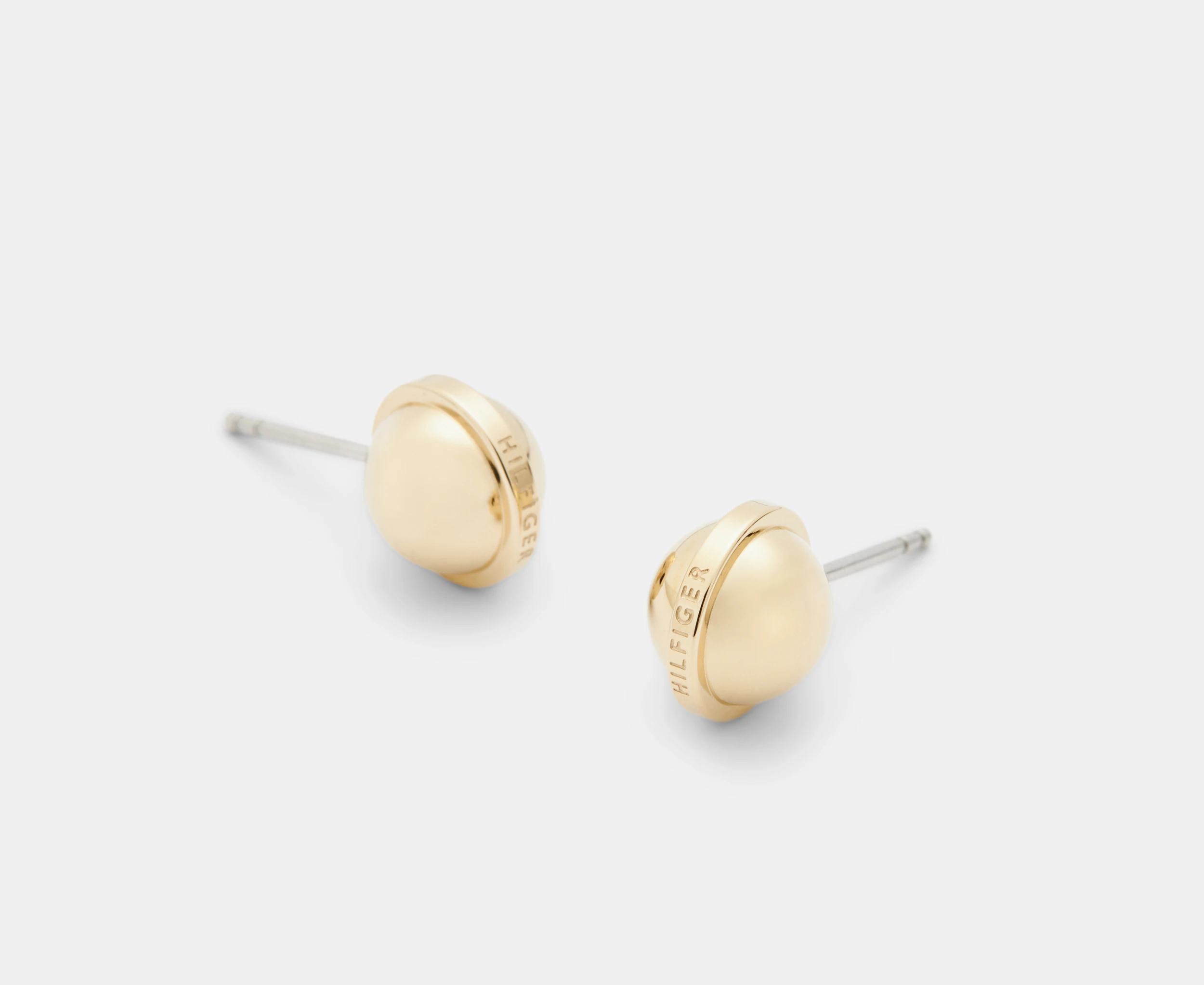 Tommy Hilfiger Metallic Orb Gold-Plated Stud Earrings - Gold