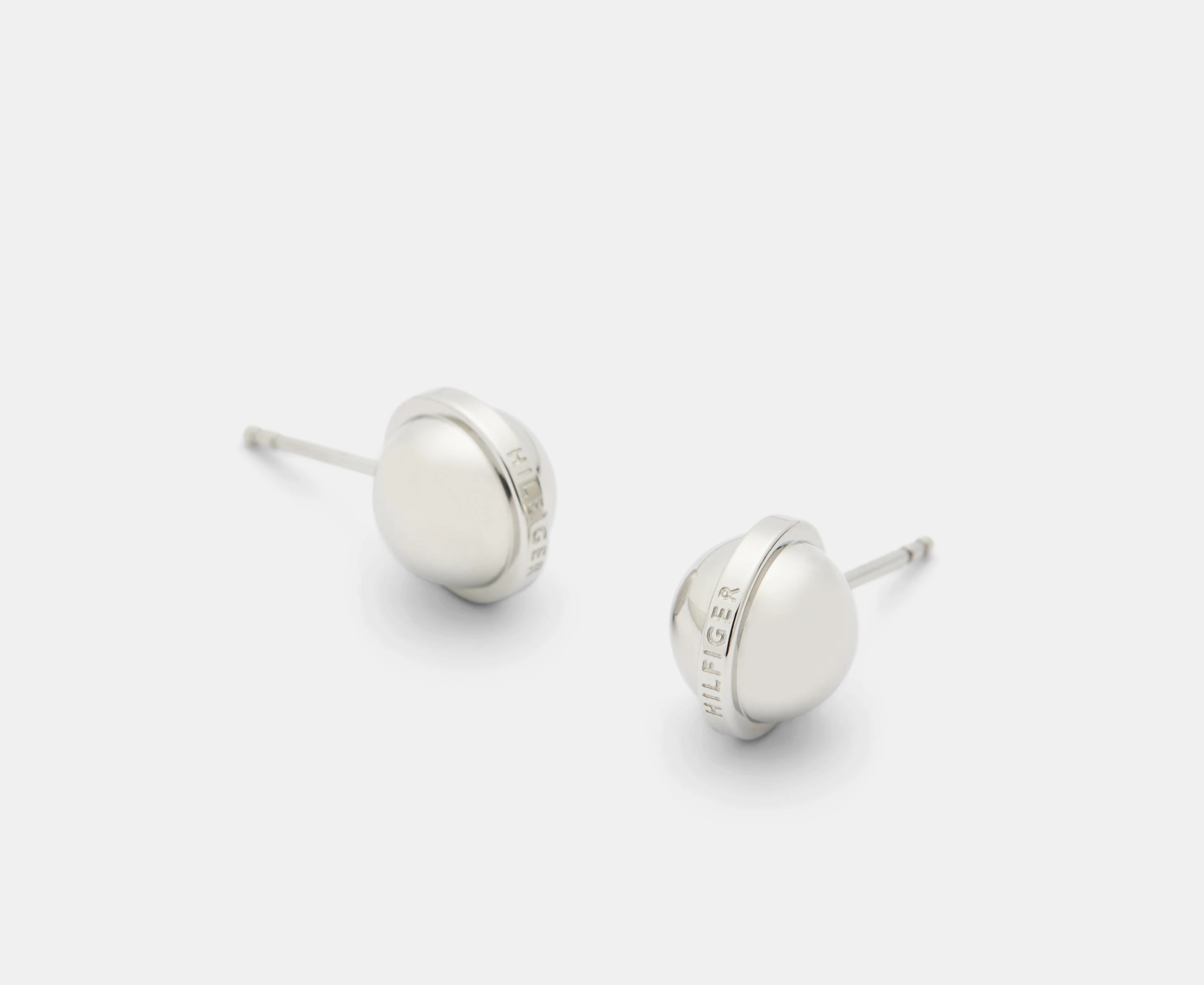 Tommy Hilfiger Metallic Orb Stud Earrings - Silver