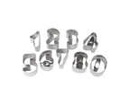 9pc Wiltshire Number Shaped Cookie/Biscuit Personalised Bakeware Cutters