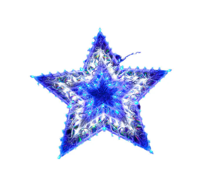 Samland 120 LED BLUE/WHITE STAR CHRISTMAS LIGHT