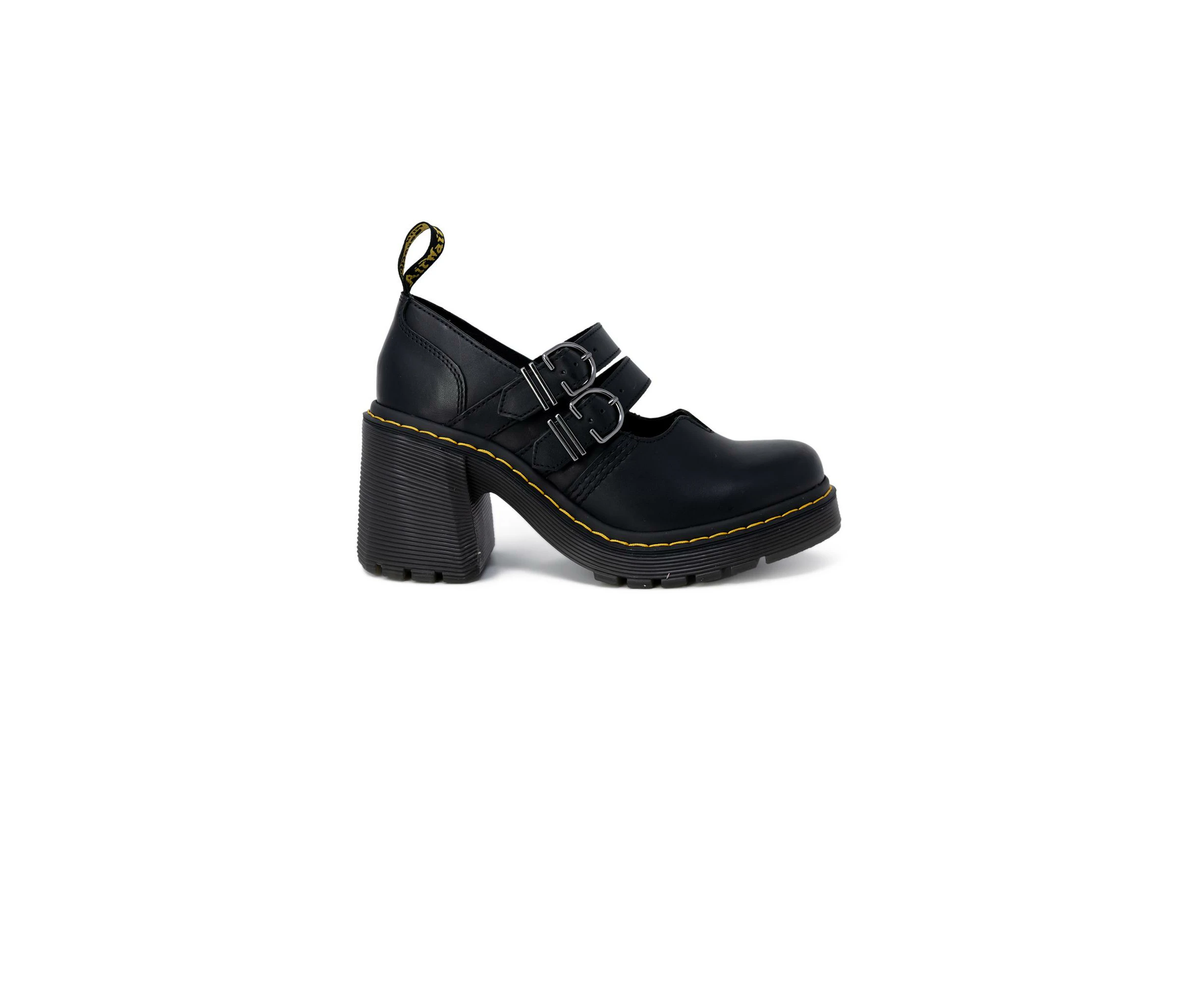 Dr Martens Womens Lottee Mary Jane Comfortable Leather Shoes Heels - Black