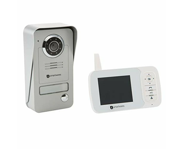 Smartwares Vd38W. Wireless Video Intercom with 3.5 Inch Portable Monitor, White