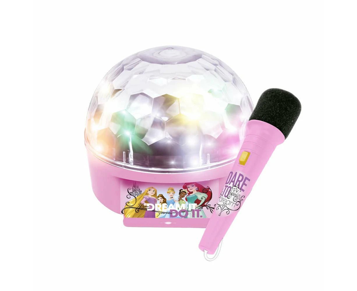 REIG 5295 Princesses Disney Princess Disco Ball with Light and Microphone - Perfect Gift Toy for Kids