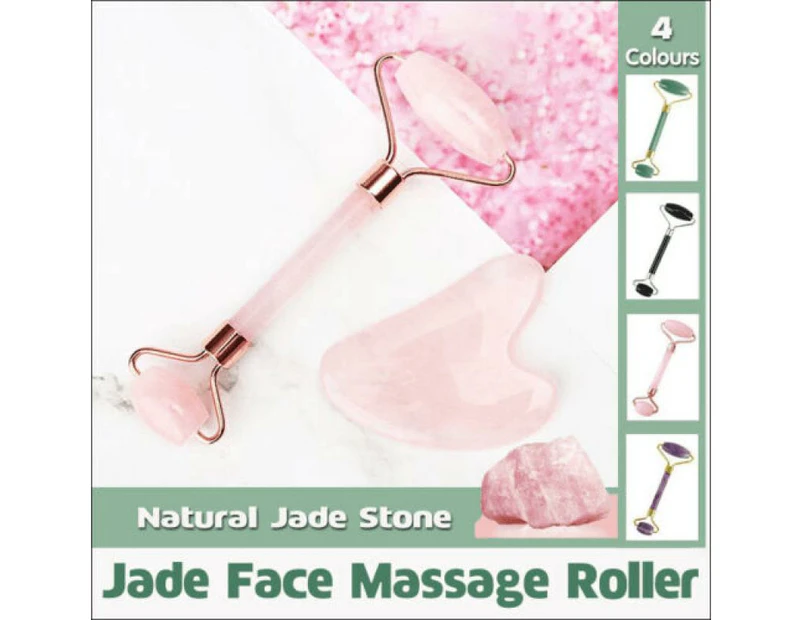 Jade Face Massage Roller Facial Massager Beauty Tool Body Eye Neck Gua Sha Board