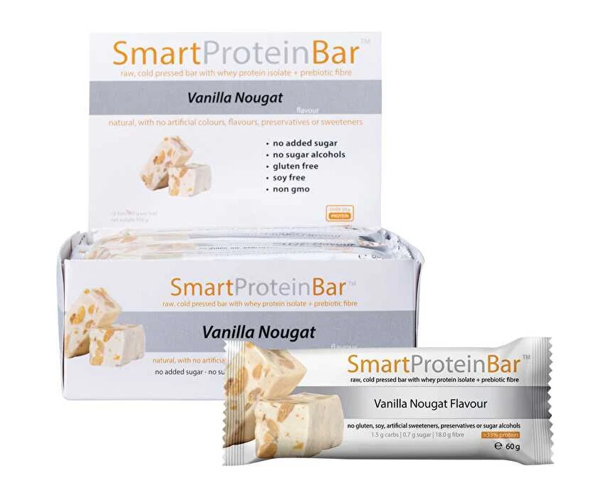 Smart Protein Bar Vanilla Nougat Flavour Protein Bar 12x60g