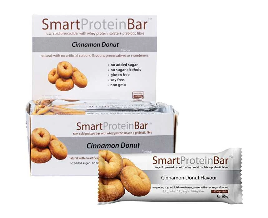 Smart Protein Bar Cinnamon Donut Flavour Protein Bar 12x60g