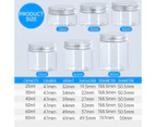 10pcs Transparent Wide Mouth Bottle Silver Lid Cream Dispenser Skincare Jars